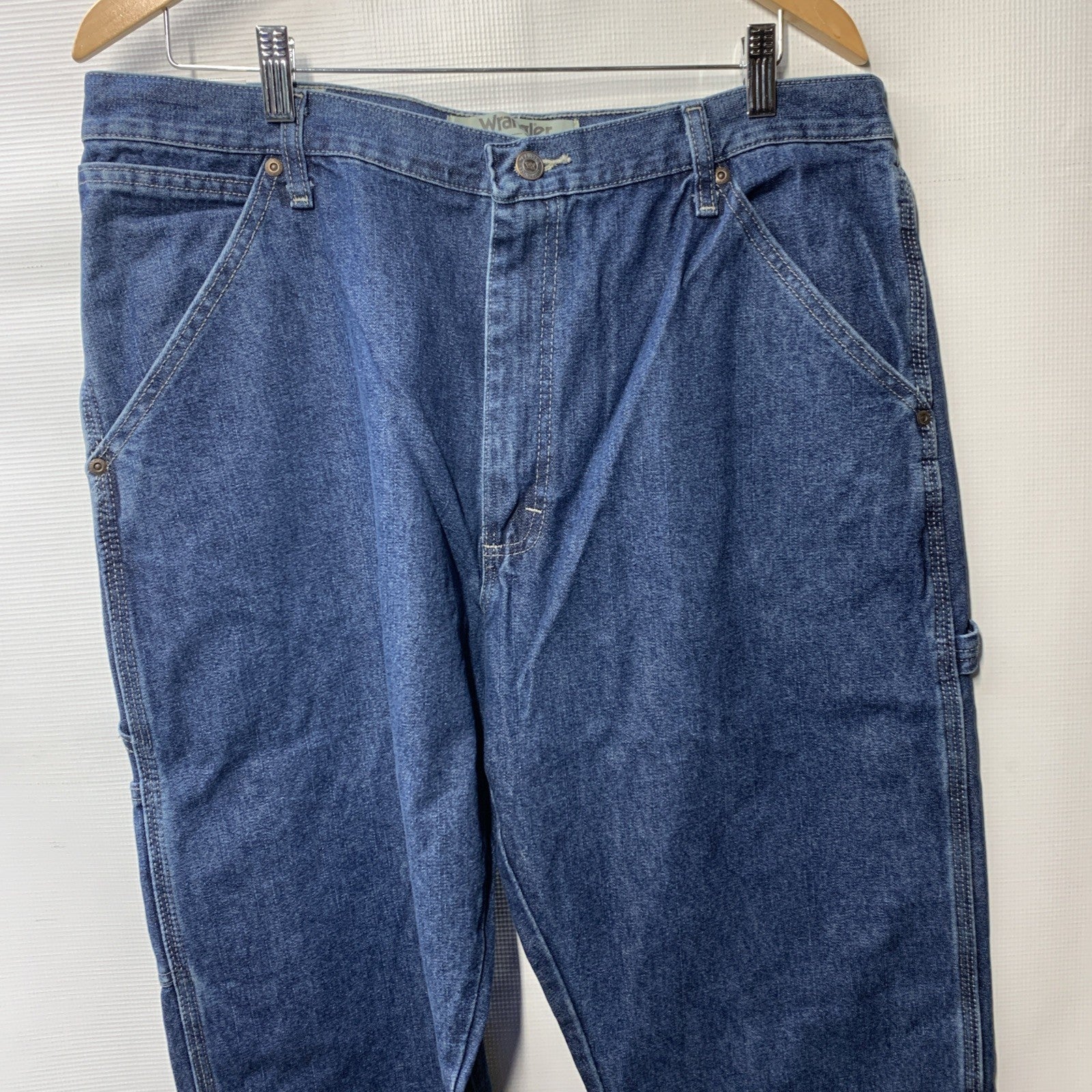 Wrangler Authentics Men's Classic Carpenter Jeans Size 36Wx34L Blue Long Pants
