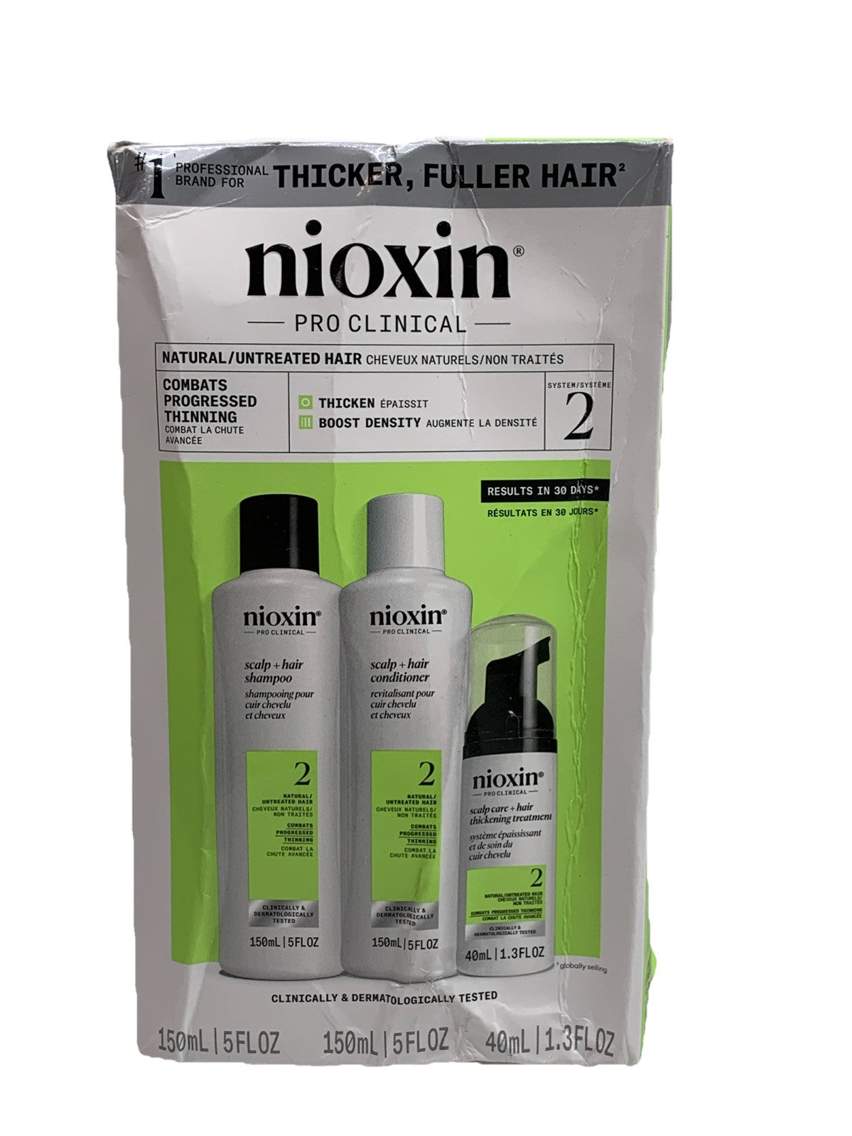 Nioxin System 2 Hair Thickening Natural & Untreated Hair Shampoo & Conditioner