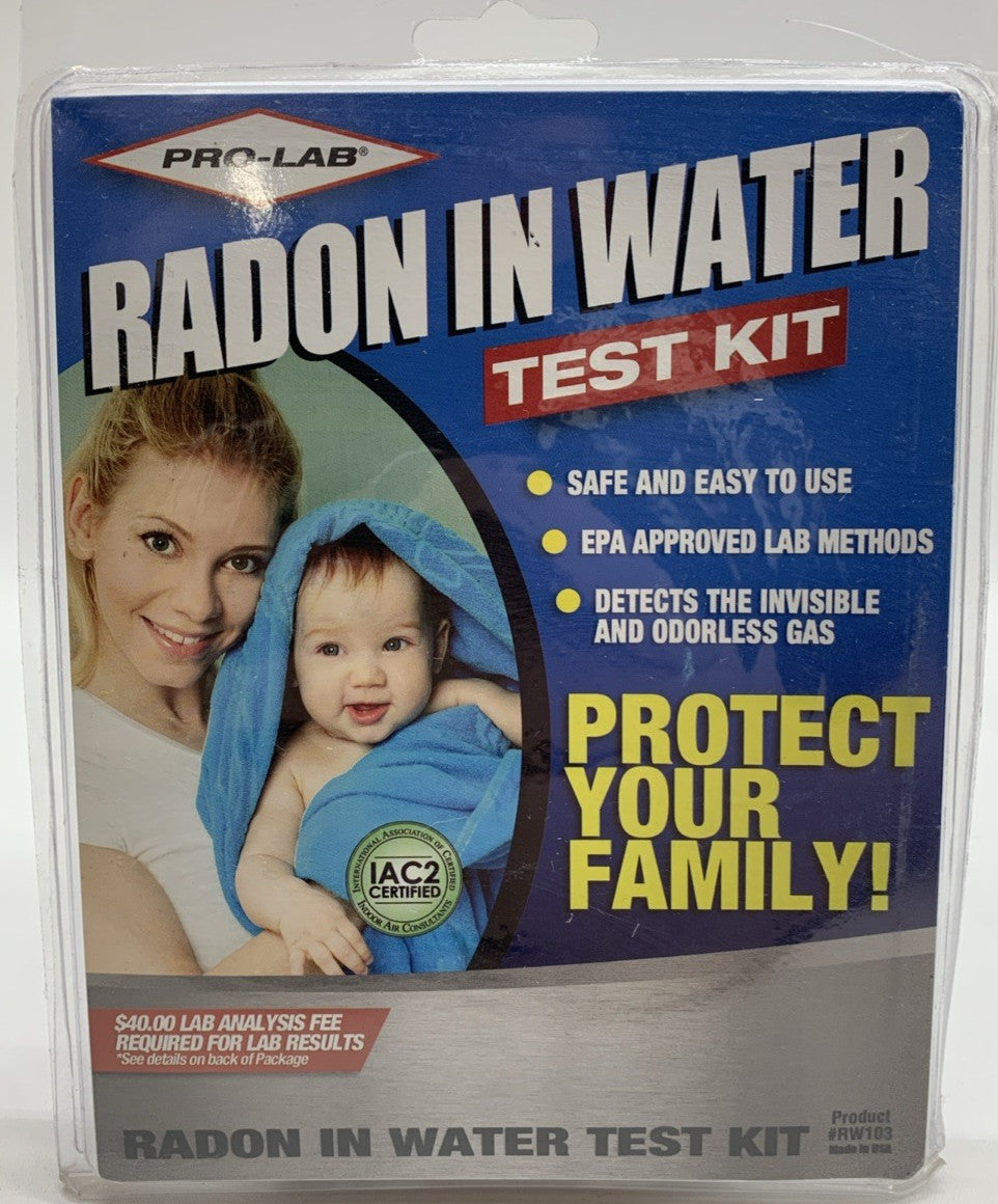 Pro Lab EPA Approved Drinking Water Radon Test Kit RW103 for Water Supply 2 Pack