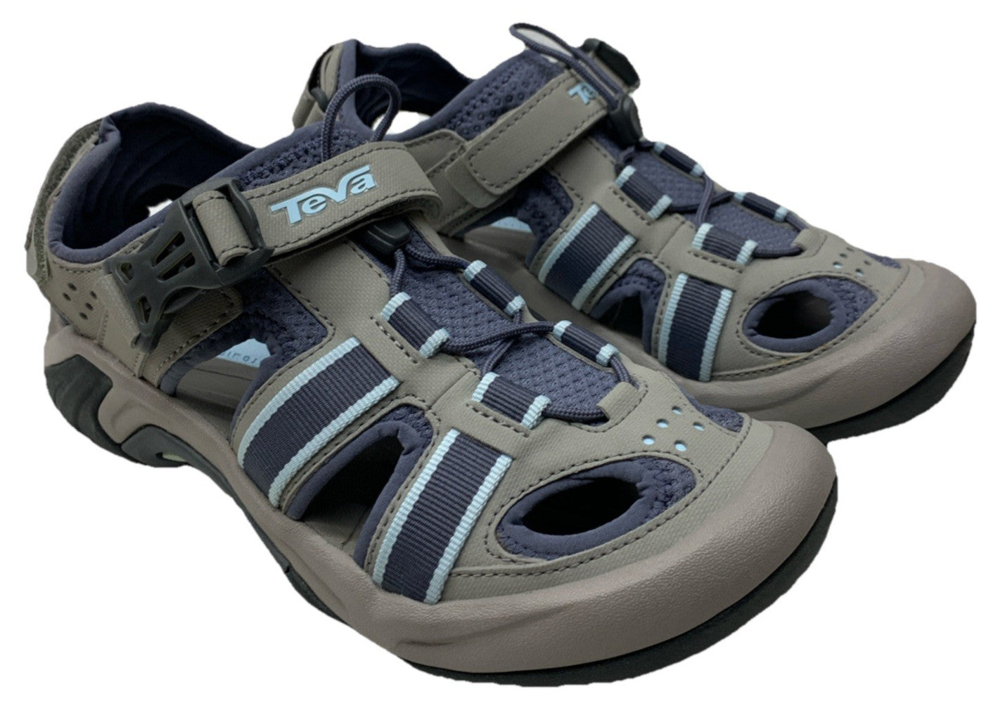 Teva 6154 Womens Omnium Hybrid Hiking Water Shoe Sandal Slate Hook & Loop Size 7