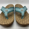 Spenco Orthotic Women's Cabo Flip-Flop Size US 12D Aqua Leather/Textile Upper