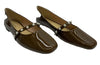 C.Paravano Mary Jane Women's Ballet Flats Brown Square Toe Pearl Strap Size 9.5