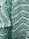LULI FAMA Miami Chevron print Cabana V-neck Swimsuit Cover-up Beach Size Small