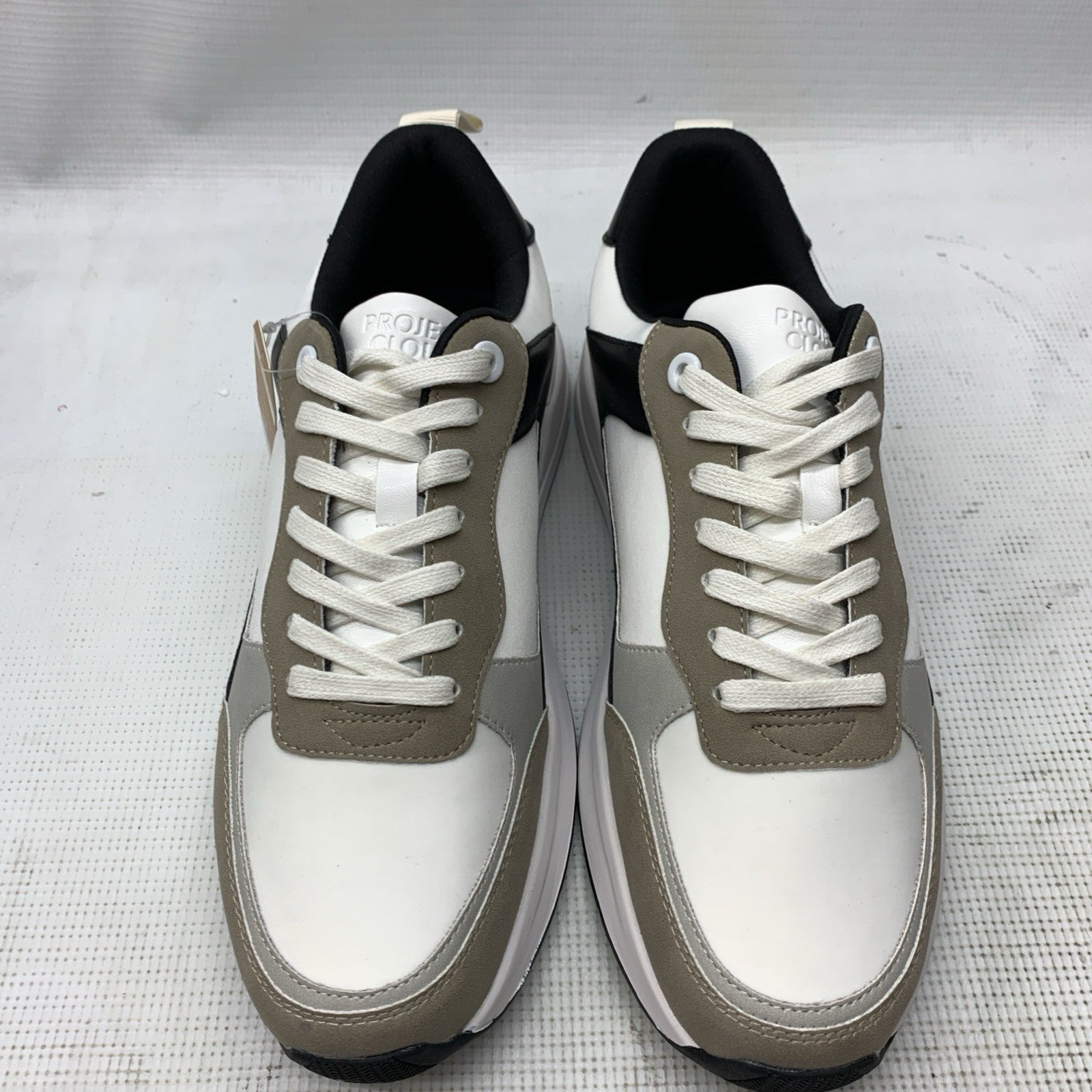 Project Cloud Men's White/Black/Tan Kurt A Performance Shoes Sneakers Size 11