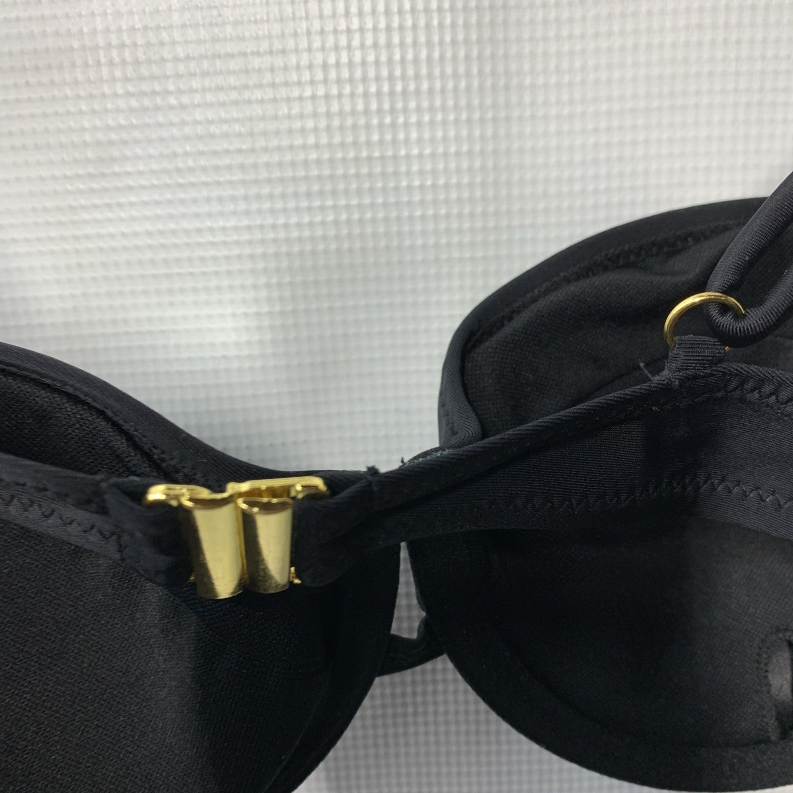 Nasty Gal Ring Studded Underwire Beach Three- piece Bikini Set Black Size 6