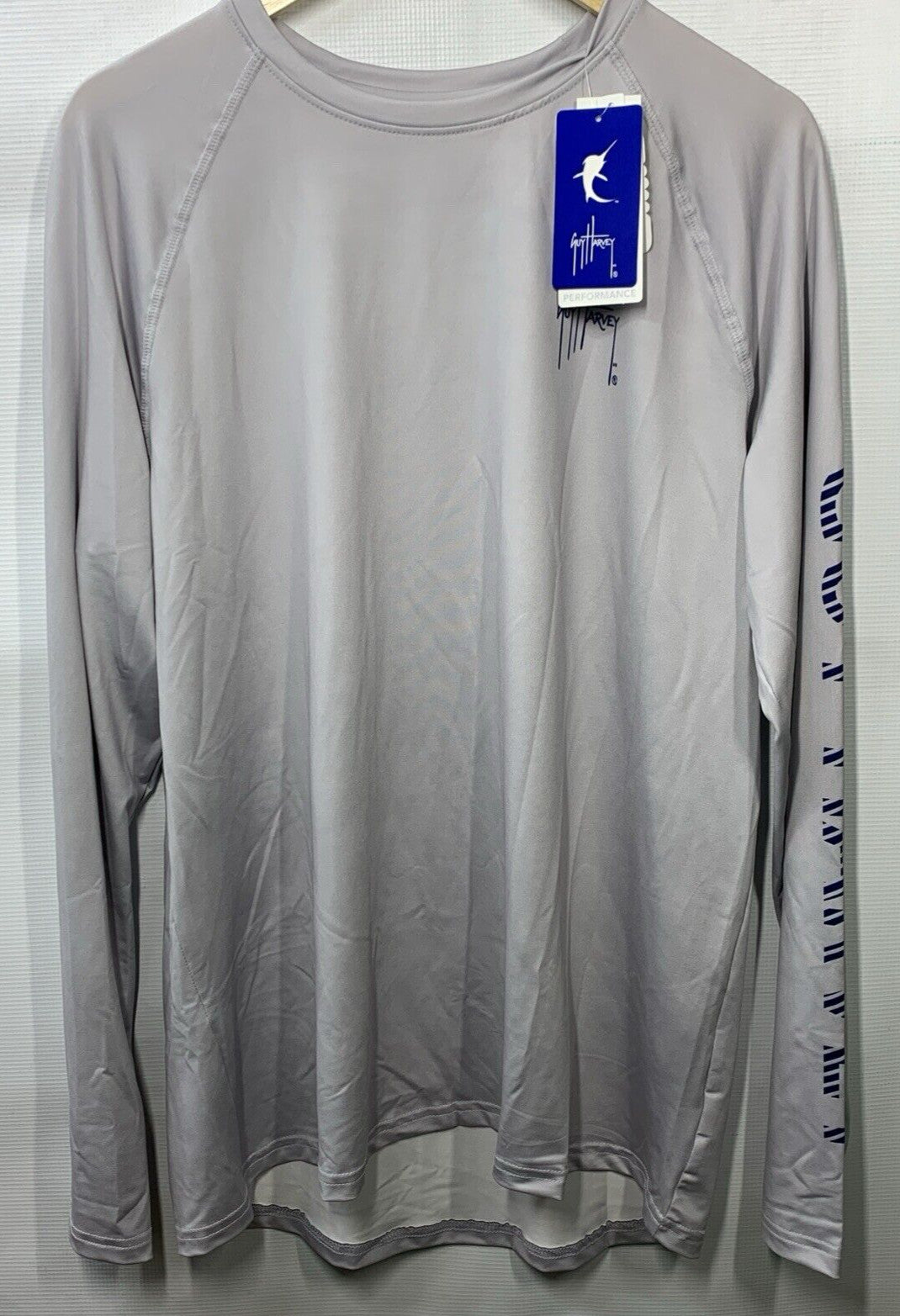 Guy Harvey Men's American Classic Performance Raglan Sun Protection Top Large