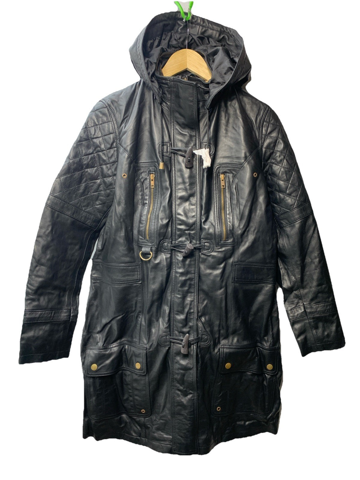 Decrum Leather Coat Women Real Lambskin Stylish Leather Coat Size Long Sleeve