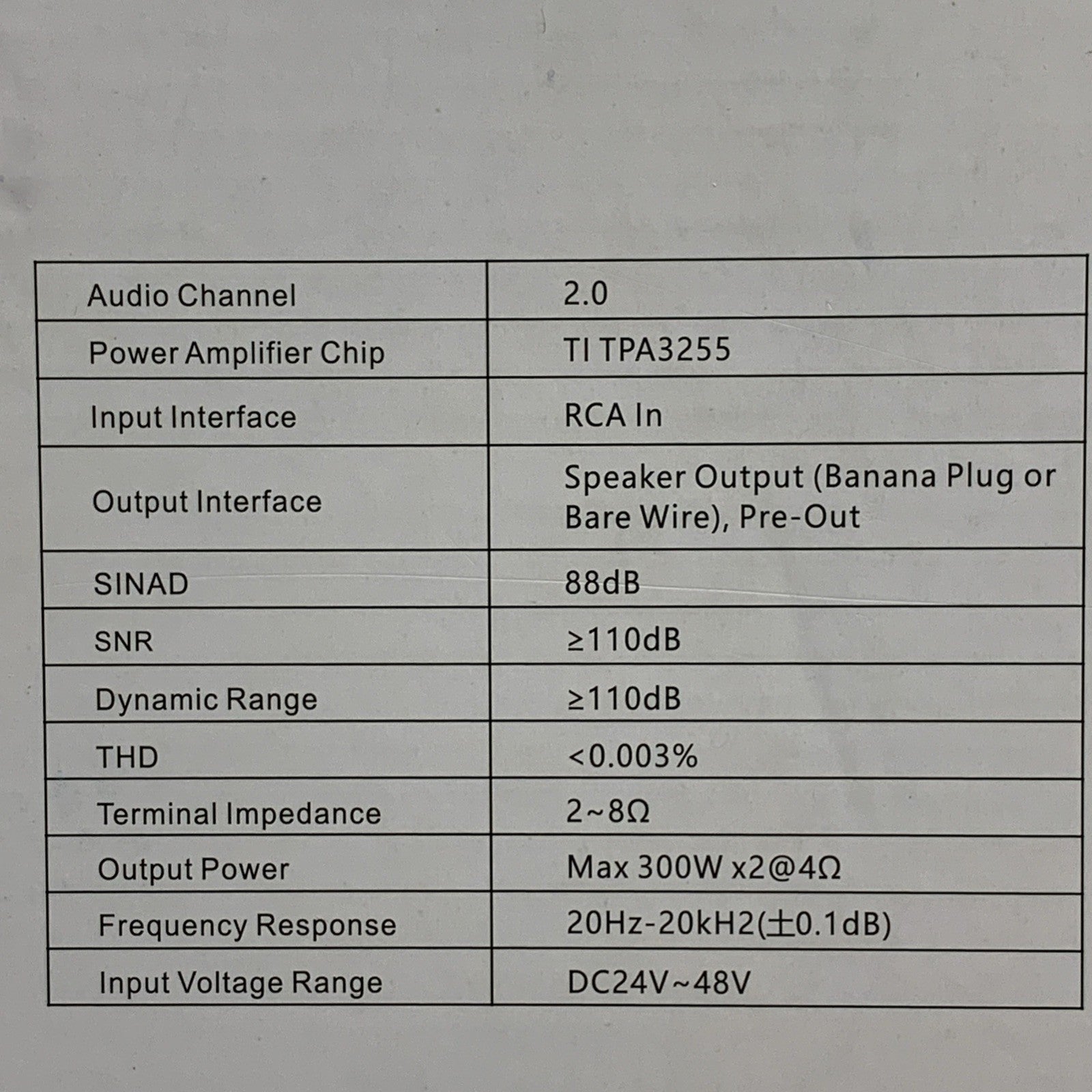V3 Stereo Amplifier Home Audio 300 Watts X2 Power TPA3255 Class D Mini Amp 2 Cha