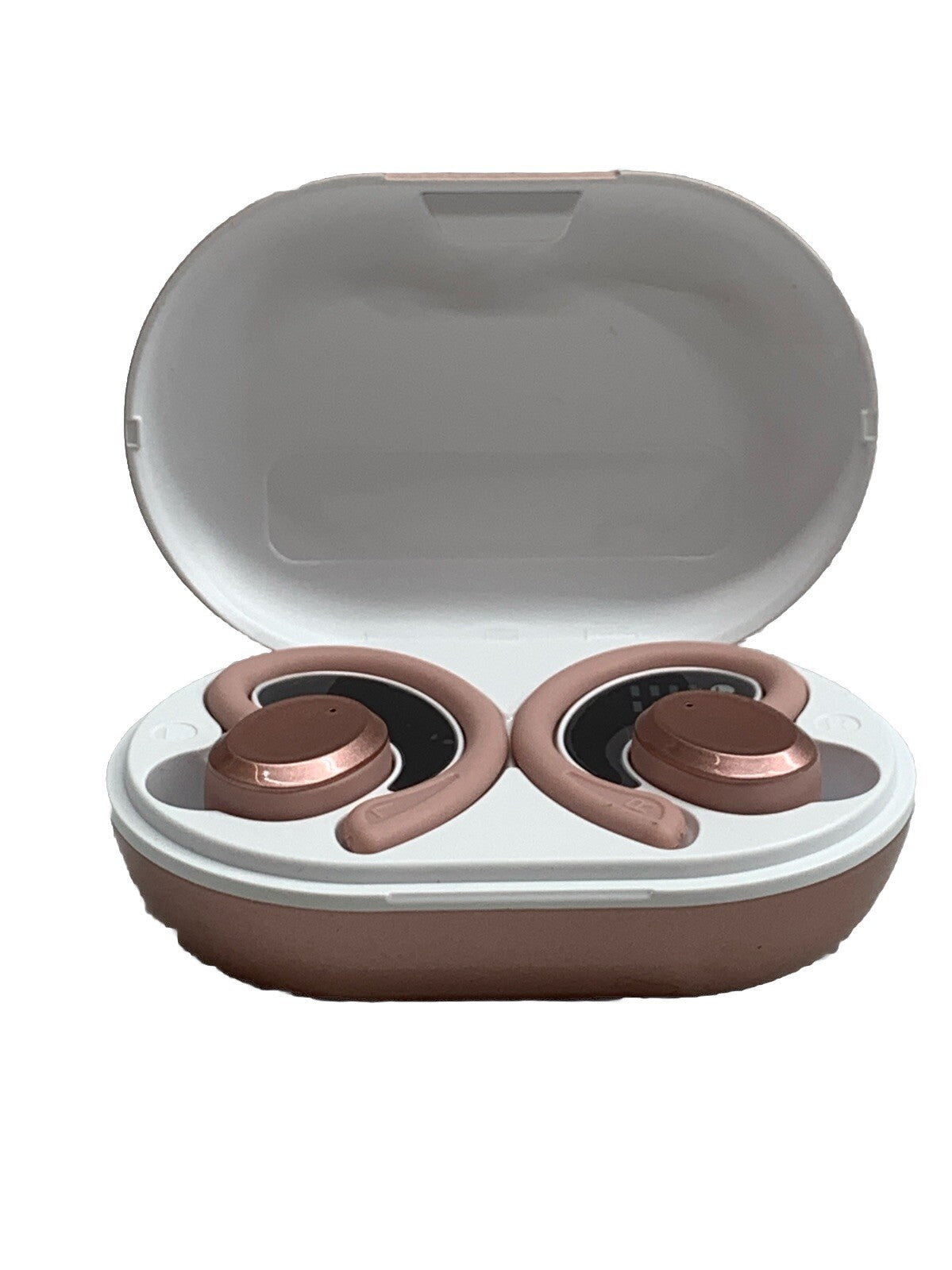 Rulefiss Q38 True Wireless Ear Hook Active Noise Cancelling Earbuds Rose Gold