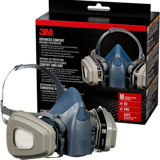 3M P95 Advanced Comfort Respirator OV Professional Paint Respirator Reusable