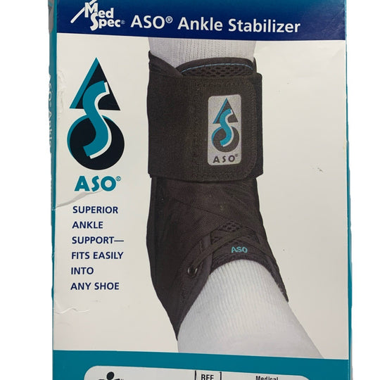Med Spec ASO Ankle Stabilizer Small Black Ankle Brace for Sprained Ankle 264012