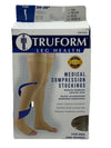 Truform Stockings Thigh High Open Toe Dot Top: 20-30 mmHg M BEIGE 0868BG-M Pair