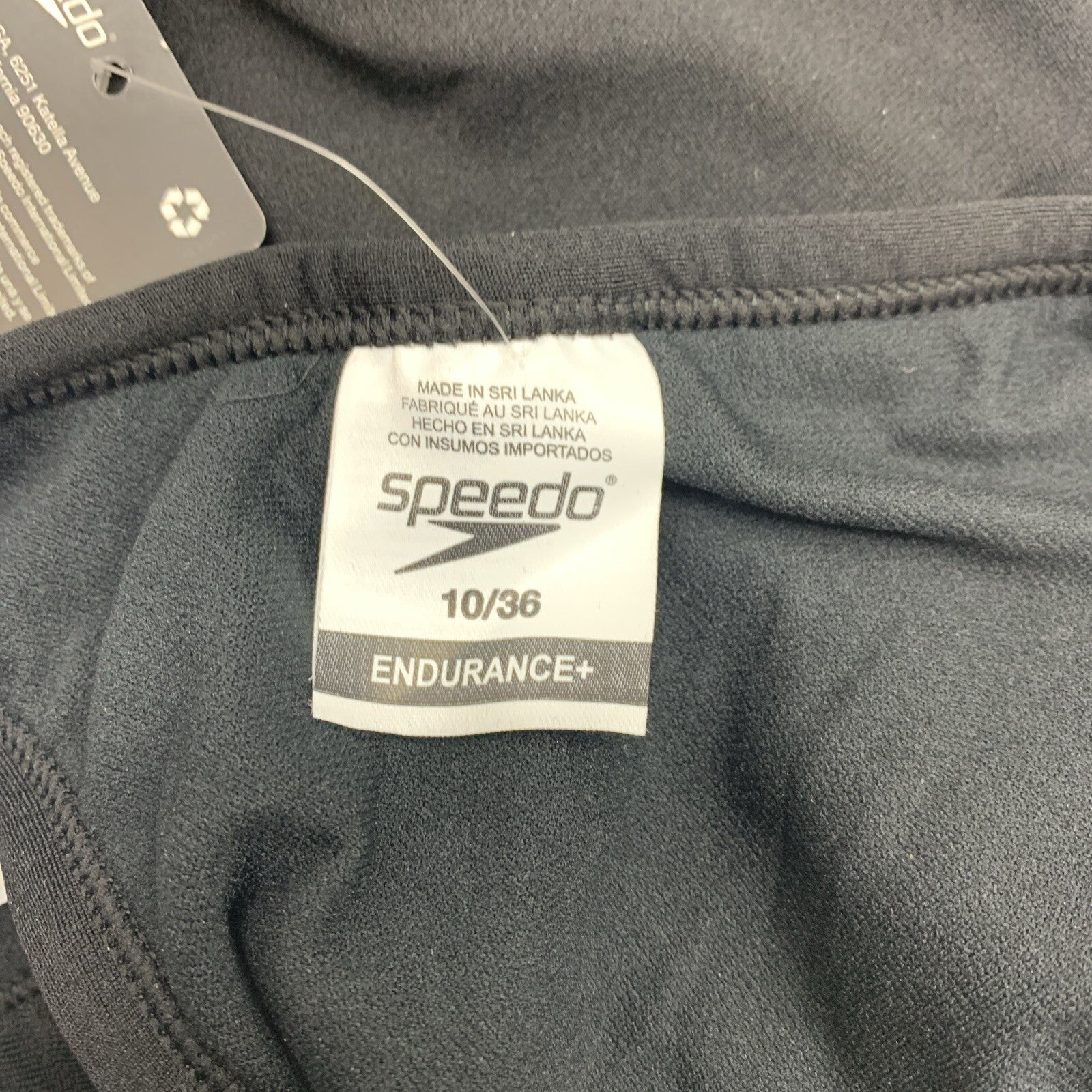 Speedo Women's Endurance+ Flyback One Piece Swimsuit - Black Swimwear Size 10/36