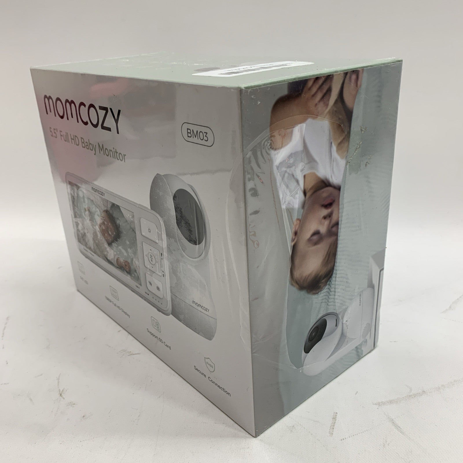 Momcozy Video Baby Monitor, 5.5” 1080P HD Monitor with Camera No WiFi BM03 White