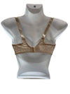 Bali Women's DF3432 Lace N' Smooth seamless beige full coverage bra in 34C size, featuring lace details and soft fabric.