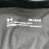 Black Under Armour Fly By 2.0 women's activewear shorts, fitted size M, designed for body building and workouts.