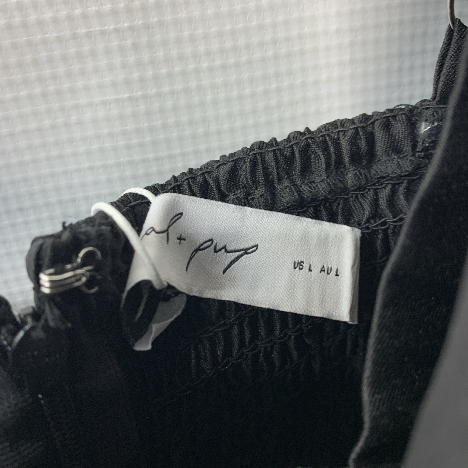 Petal + Pup Betina Bow Front Maxi Dress Black One Shoulder Sleeveless Size Large