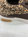 Ortho Comfort Shoes Womens 6.5 Fashion Sneakers Leopard Brown Fabric Lace Up