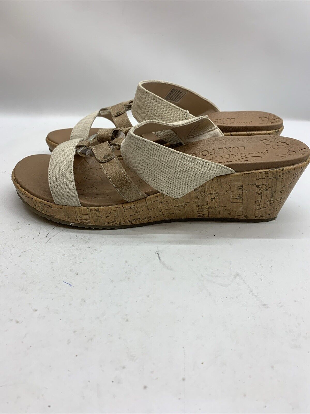 Skechers Women's Beverlee Sail Away Sandals Size 13 Tan Open Toe Slip-on Brown