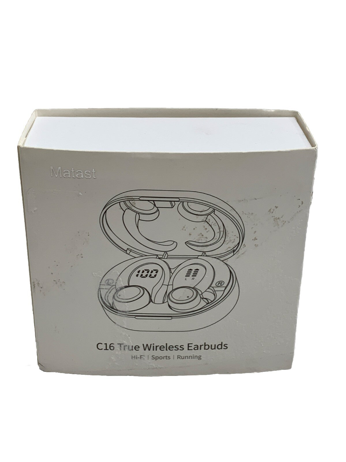 Matast C16 True Wireless Earbud Hi-Fi Running Sports Bluetooth 8h Play Time Blue