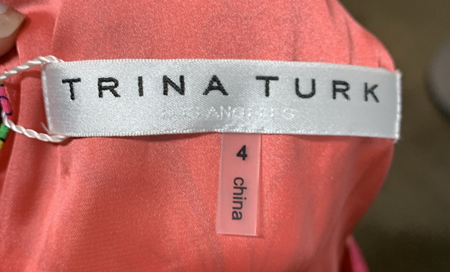 Trina Turk Women's Floral Short Puff Sleeve Classic Casual Shift Dress Size 4