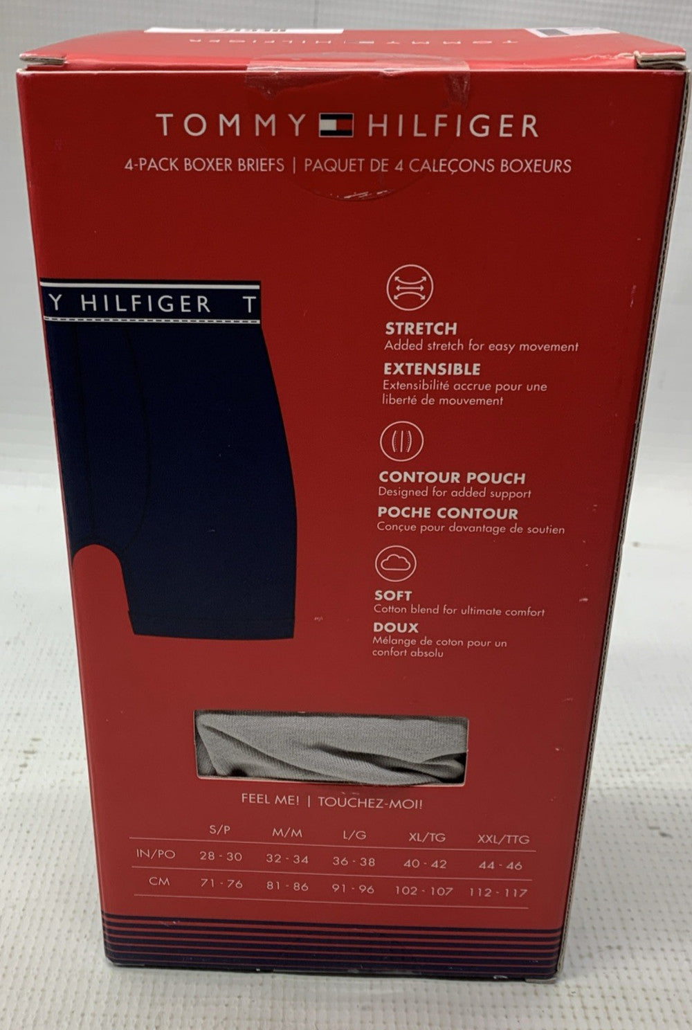 Tommy Hilfiger Men's Boxer Briefs Underwear Stretch Cotton Size Large - 4 Pack