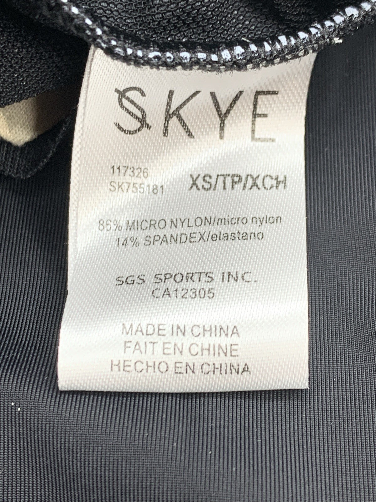 SKYE Standard Piper V-Neck Tankini Top Only Size XS SK755181 Swimsuit 2-way Back