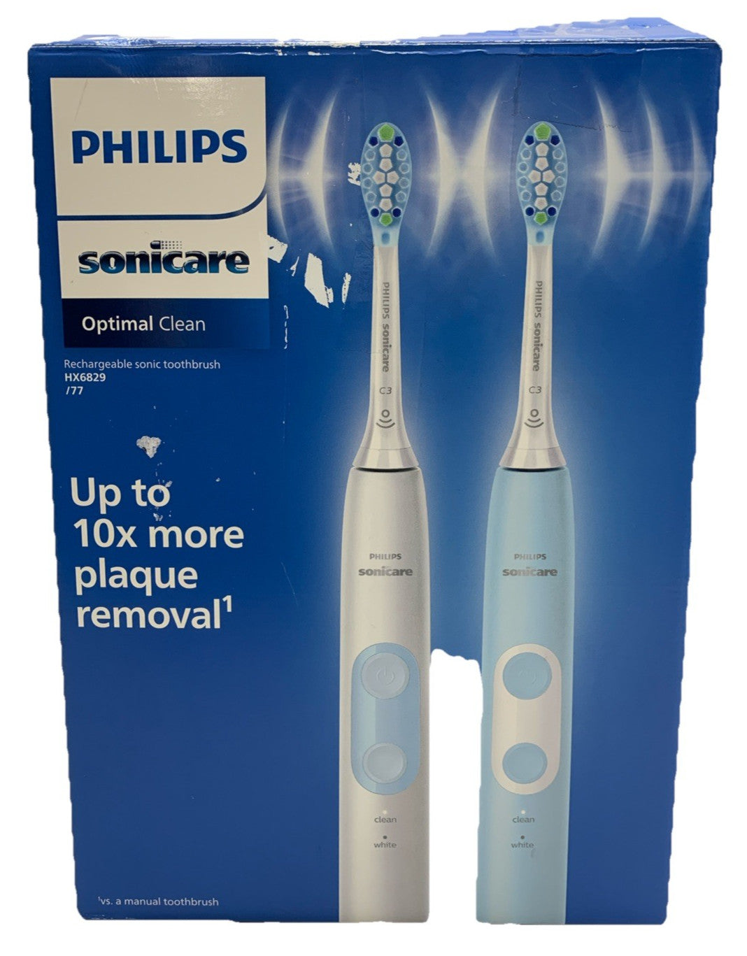 Philips Sonicare Optimal Clean Toothbrush Rechargeable HX6829/77 Brush - 2 Pack