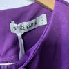 GRACE KARIN Cocktail Party Dress Sleeveless Ruched Size Large Purple Front Drape
