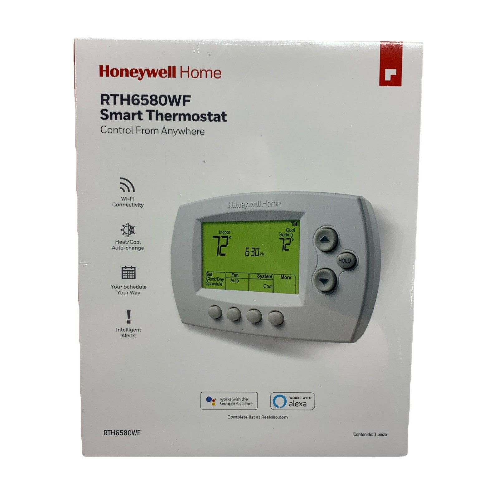 Honeywell Wi-Fi 7-Day Programmable Smart Thermostat RTH6580WF Control From Anywh