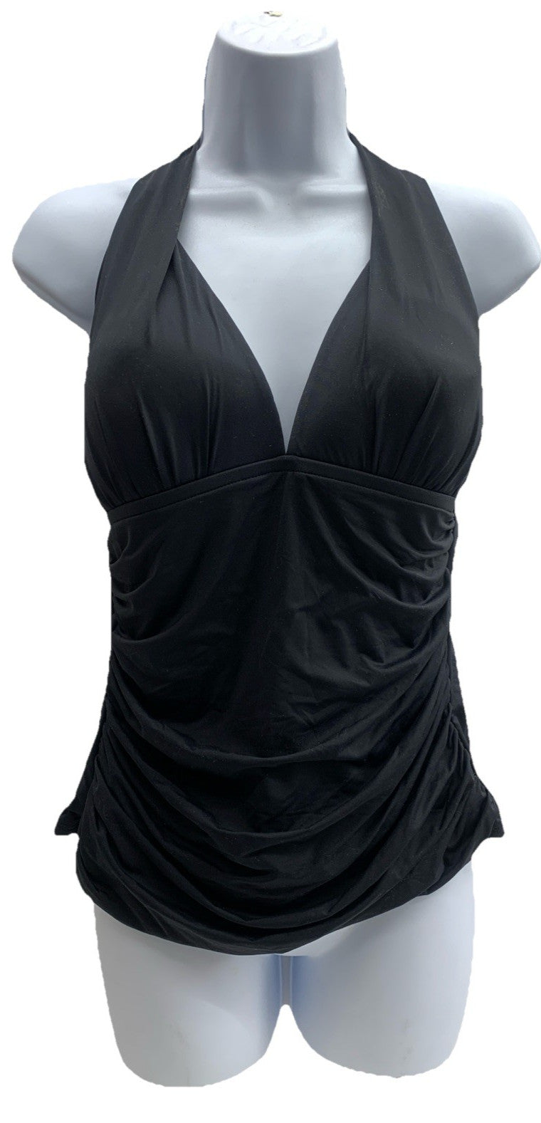 La Blanca Women's Island Goddess Halter Tankini Swimsuit Top LB0IG84 Black 12