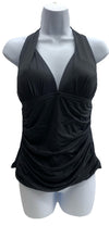 La Blanca Women's Island Goddess Halter Tankini Swimsuit Top LB0IG84 Black 12