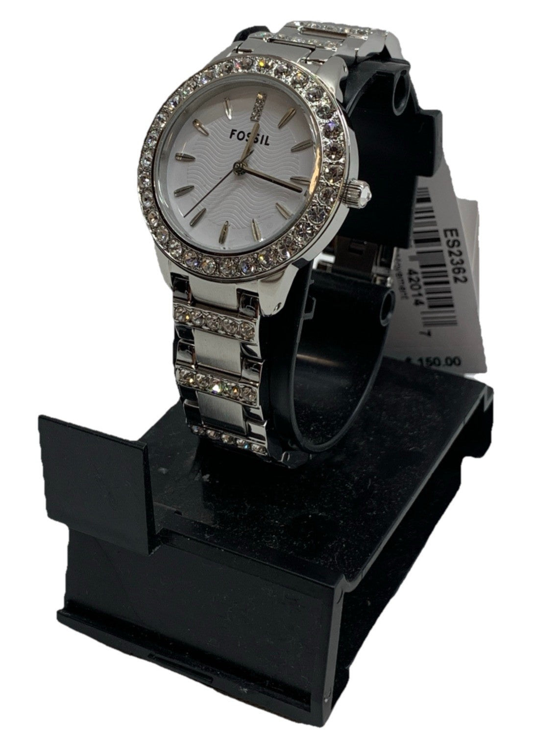 Fossil Jesse ES2362 Stainless Steel Wrist Watch Round Silver-tone Band for Women