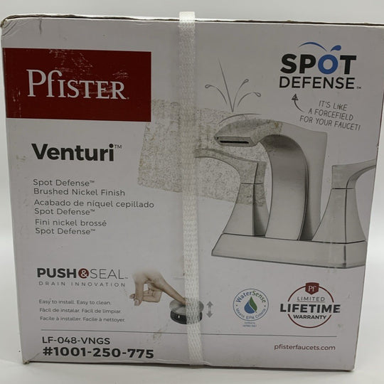 Pfister Venturi LF-048-VNGS Center Set 2-Handle Bathroom Faucet Brushed Nickle