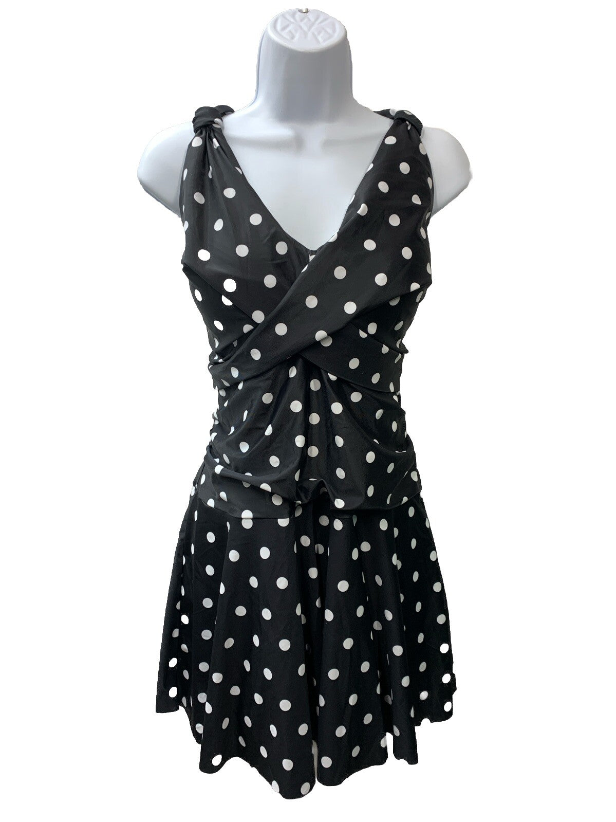 GRACE KARIN Women's One Piece Swimdress Tummy Control Bathing Suit V Neck Sz 2XL