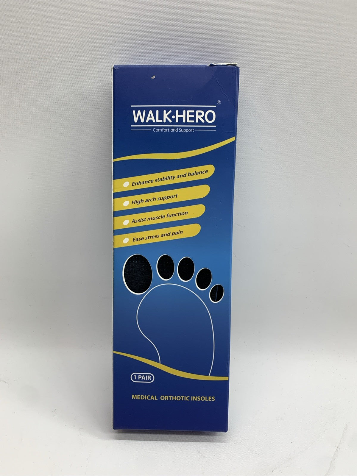 Walk Hero Plantar Fasciitis Feet Insoles Arch Supports Orthotics Men's 10-10.1/2