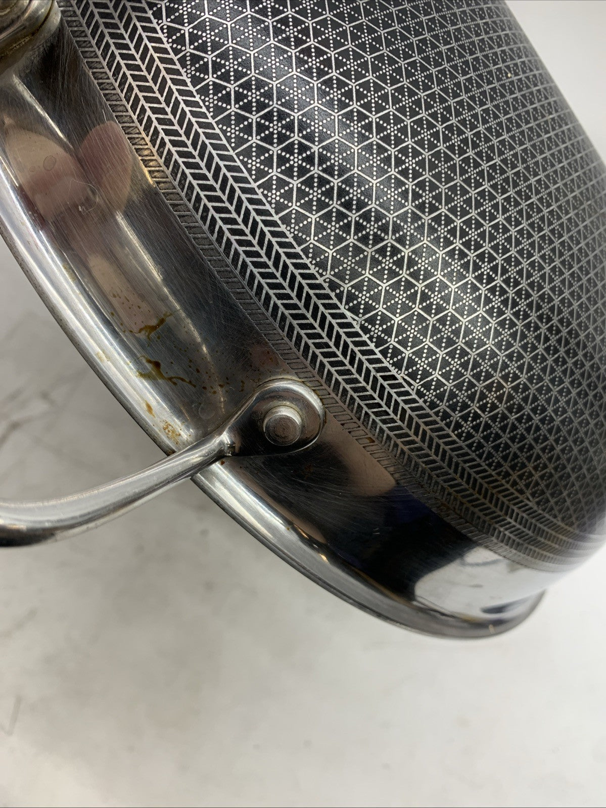 HexClad Hybrid Nonstick 12-Inch 2-Piece Cooking Wok Cookware w/Cover Lid - USED