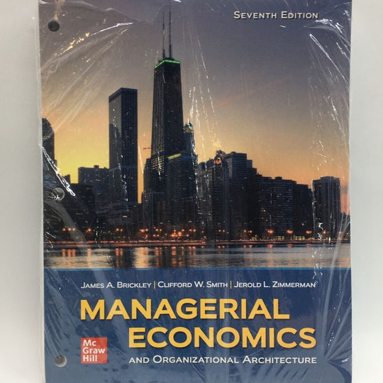 Managerial Economics And Organizational - Loose Leaf, by BRICKLEY - NEW