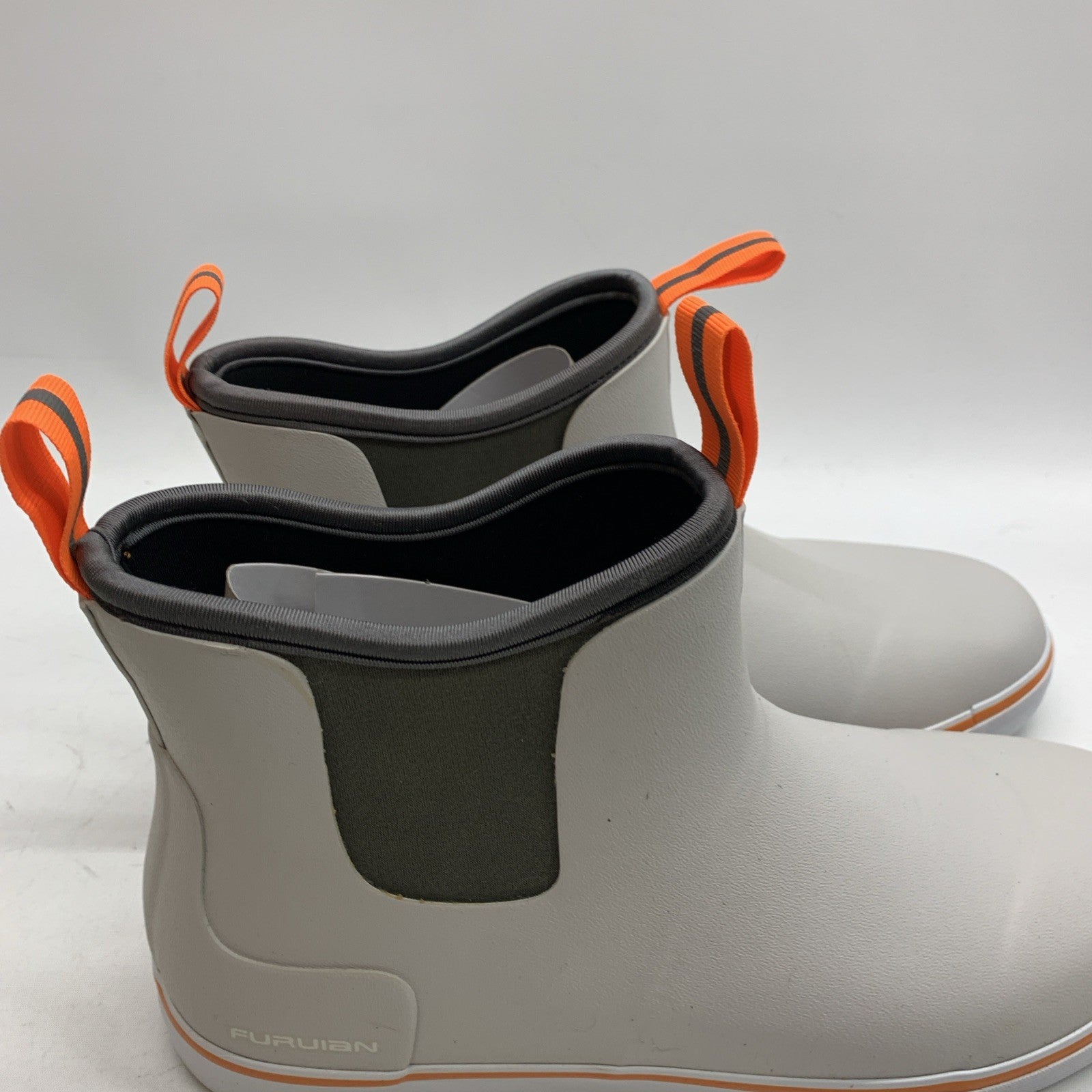 Furuian Men's Deck Fishing & Rain Waterproof Slip On Neoprene Ankle Boots 11