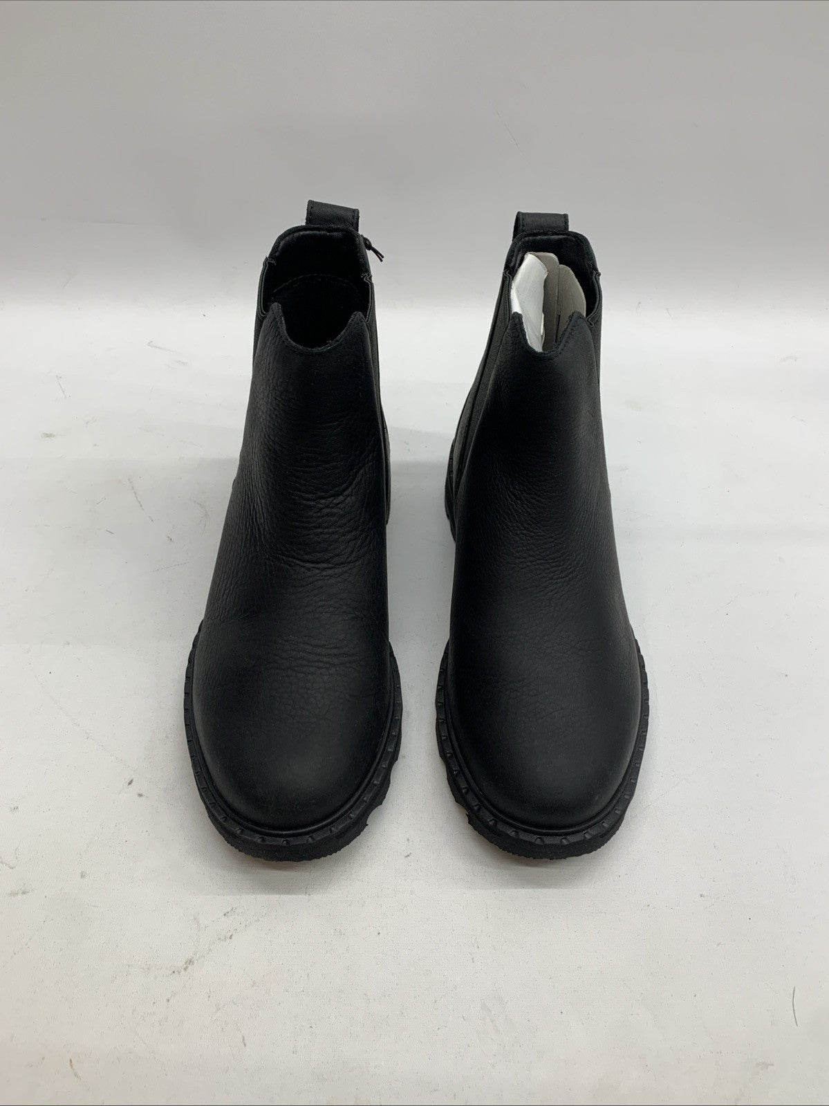 Sorel Emelie Chelsea Boots Leather Booties Waterproof Black NL3696-010 Size 8