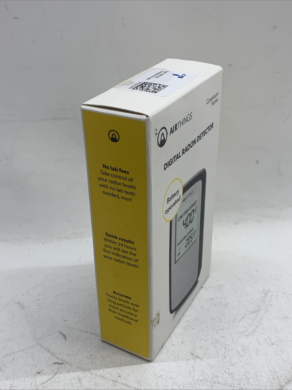 Airthings Corentium Home Digital Radon Detector QRI Battery Operated Portable