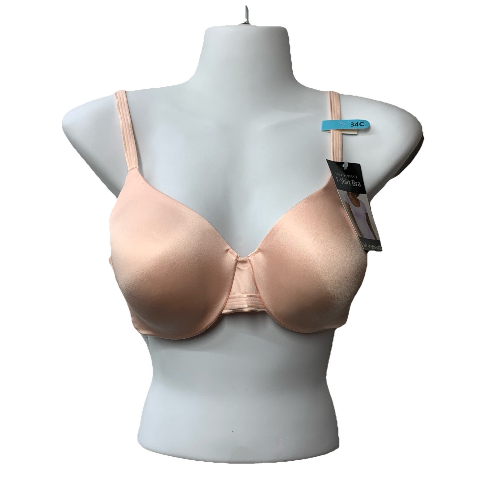 Bali Women's One Smooth U Smoothing & Concealing Underwire T-shirt Bra Size 34C