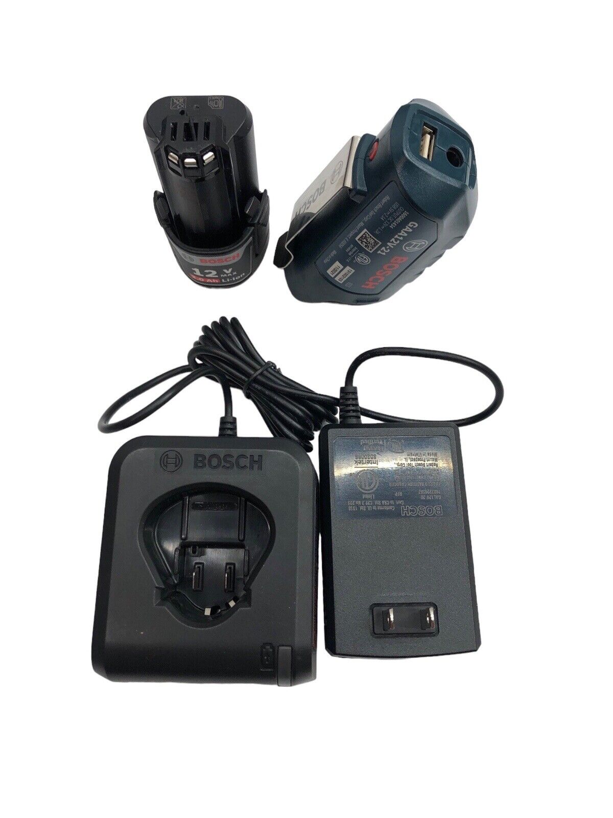 Bosch 12V Max Heated Jacket Battery & Charger GHJ12V-20 Medium Long Sleeve Black