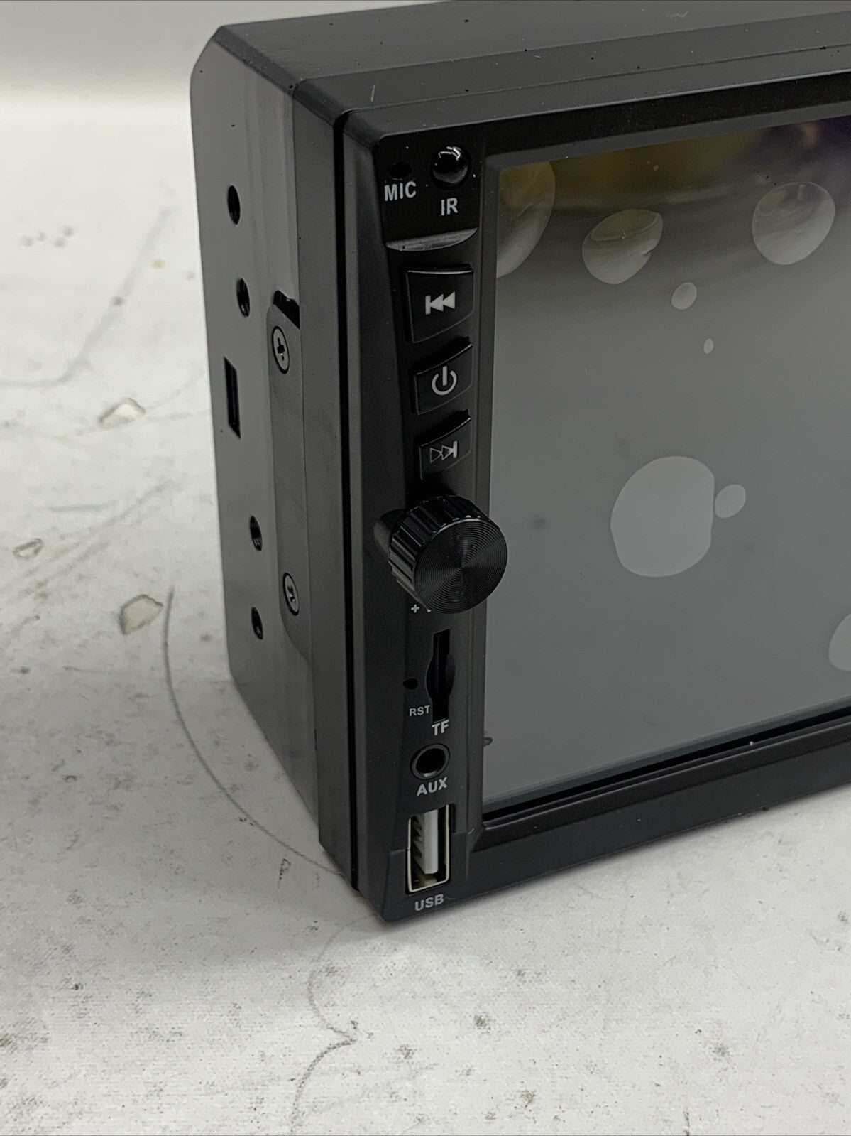 Wireless Double Din Car Stereo Works with Apple Carplay,7 Inch HD 1024x600 Black