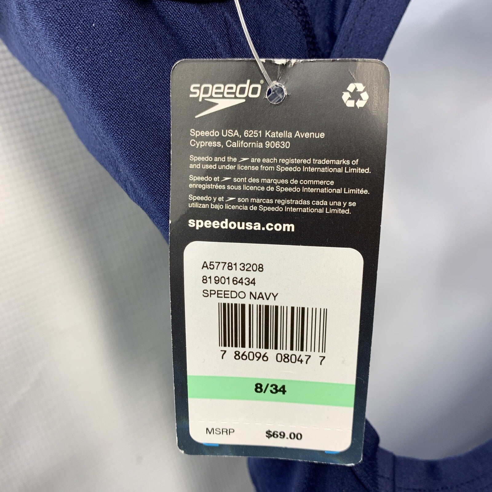 Speedo Women Swimsuit One Piece Endurance+ Flyback Solid Adult Navy Blue 8/34