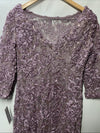 Alex Evenings Women Dress Floral Lace Sequin Occasion Party Cocktail 6P Wisteria