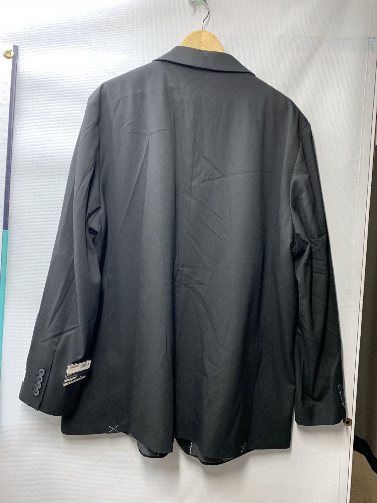 Haggar Men’s JMH Premium Stretch Jacket Size 54L Black Long Sleeve Tailored Fit