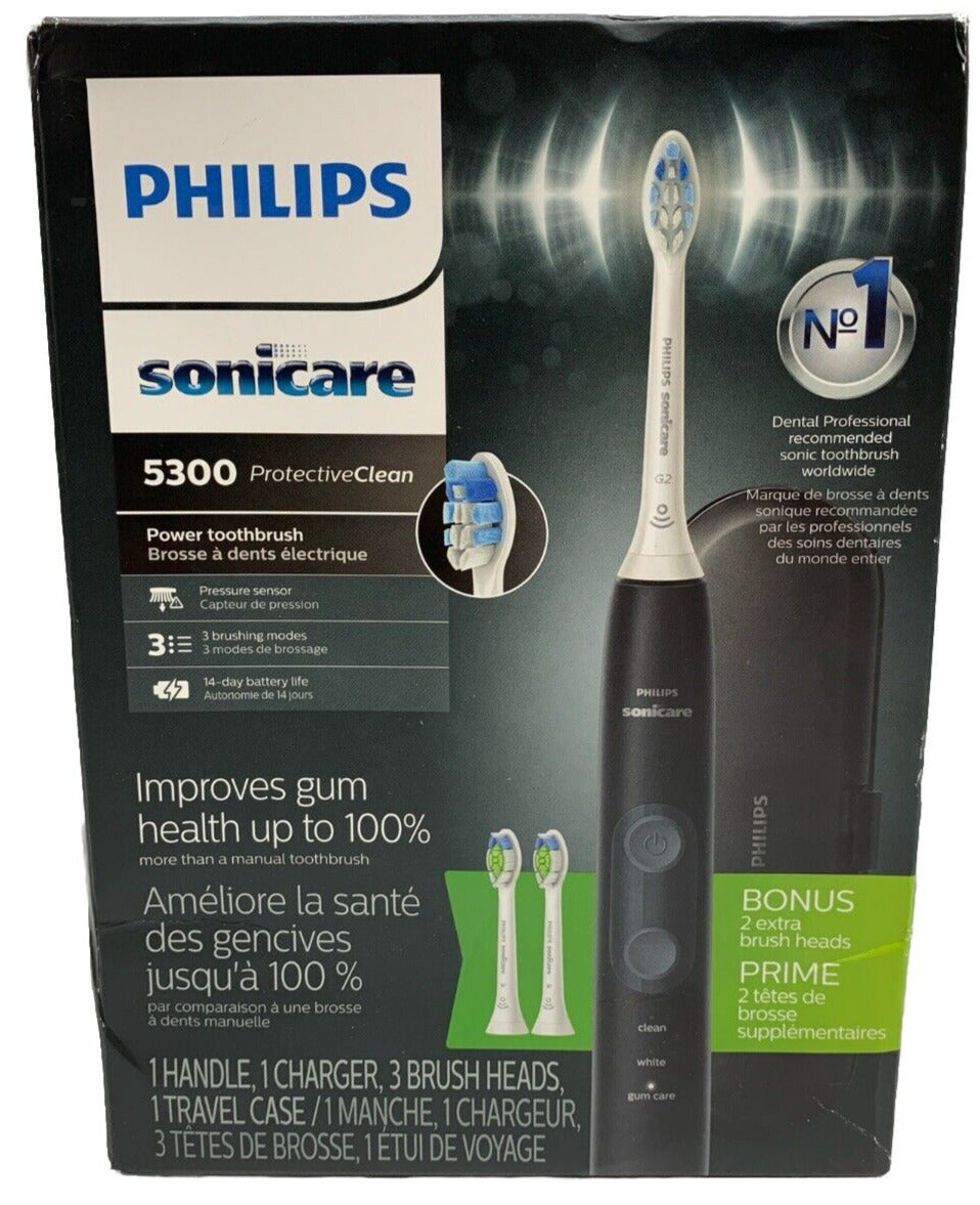 Philips Sonicare ProtectiveClean 5300 Rechargeable Electric Toothbrush, Black