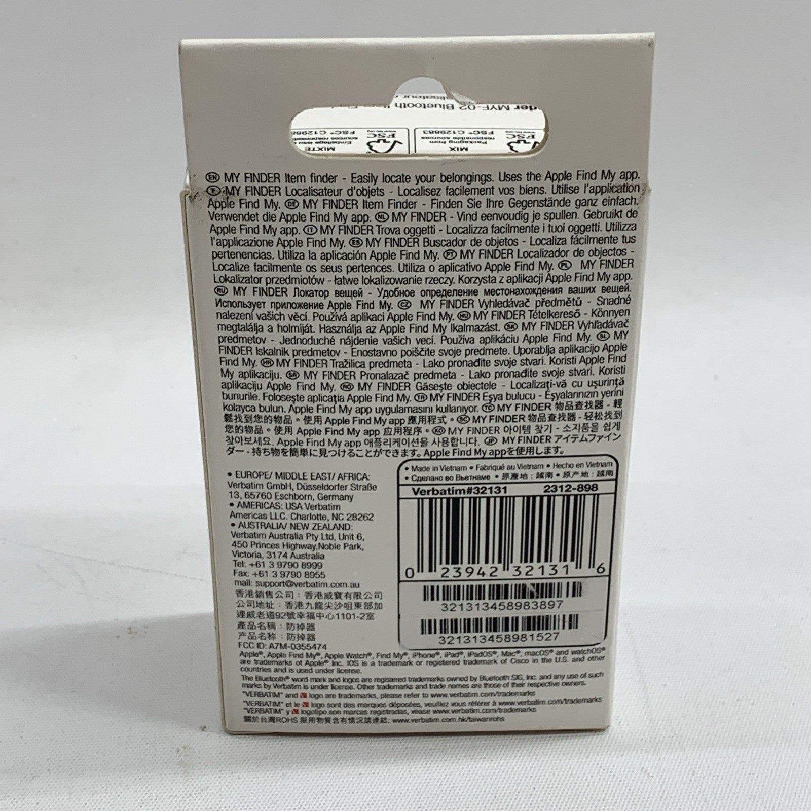 My Finder Bluetooth Tracker Black/White 32131 Dustproof and Waterproof - 2 Pack