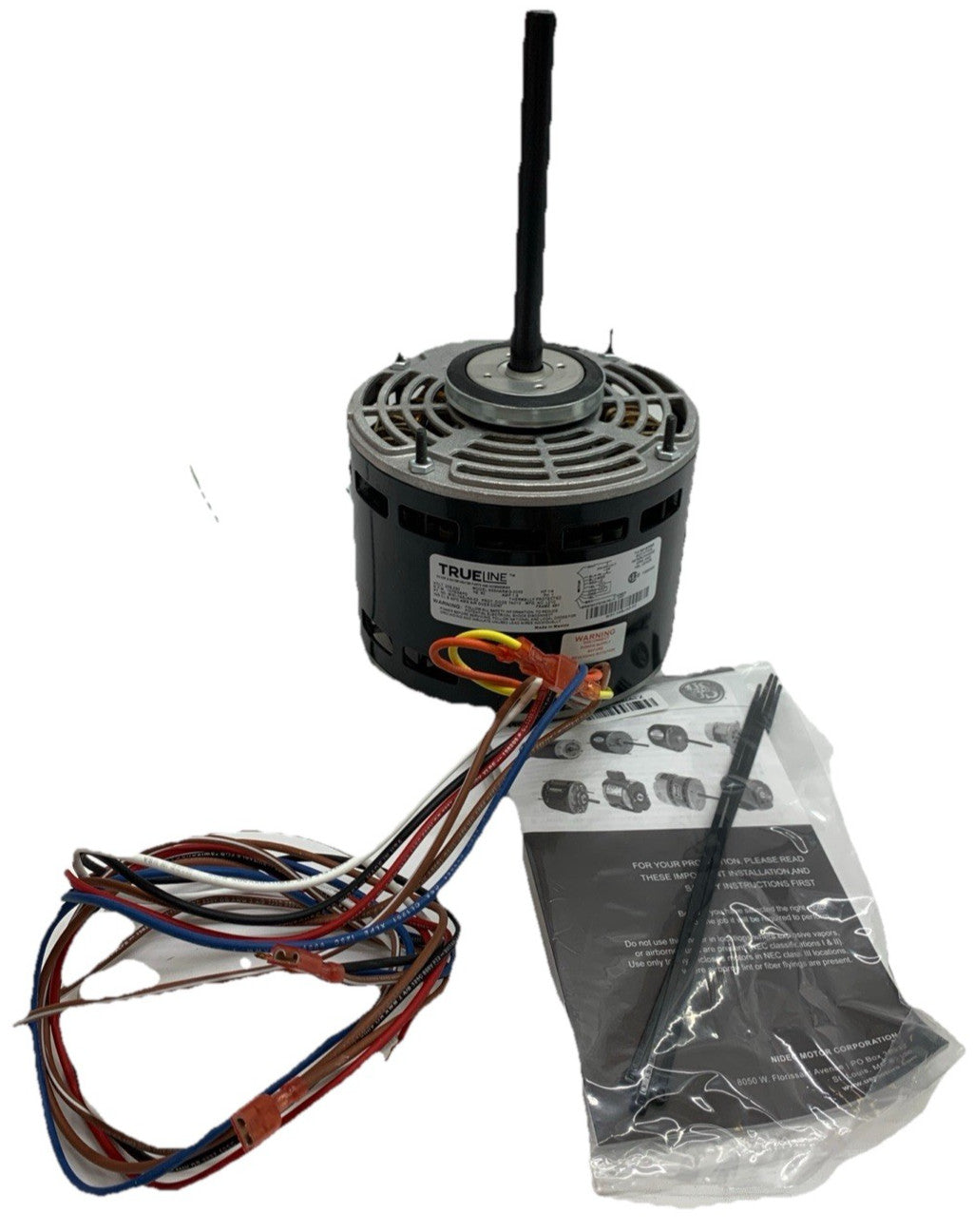 W51-14BJA3-02 HVAC Blower Fan Motor 1/4 HP 1 Phase 3 Speed 208/230V 1075 RPM